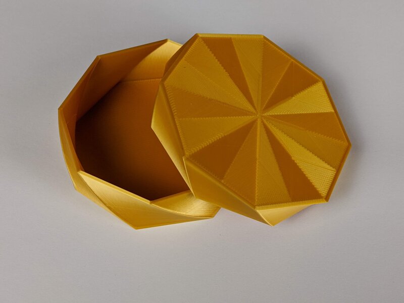 Octo Twist Trinket Box Geeetech Silk Gold