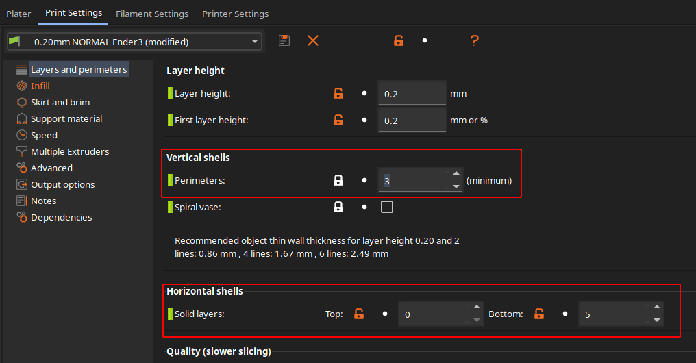 Octo Twist Trinket Box Perimeters and Layers