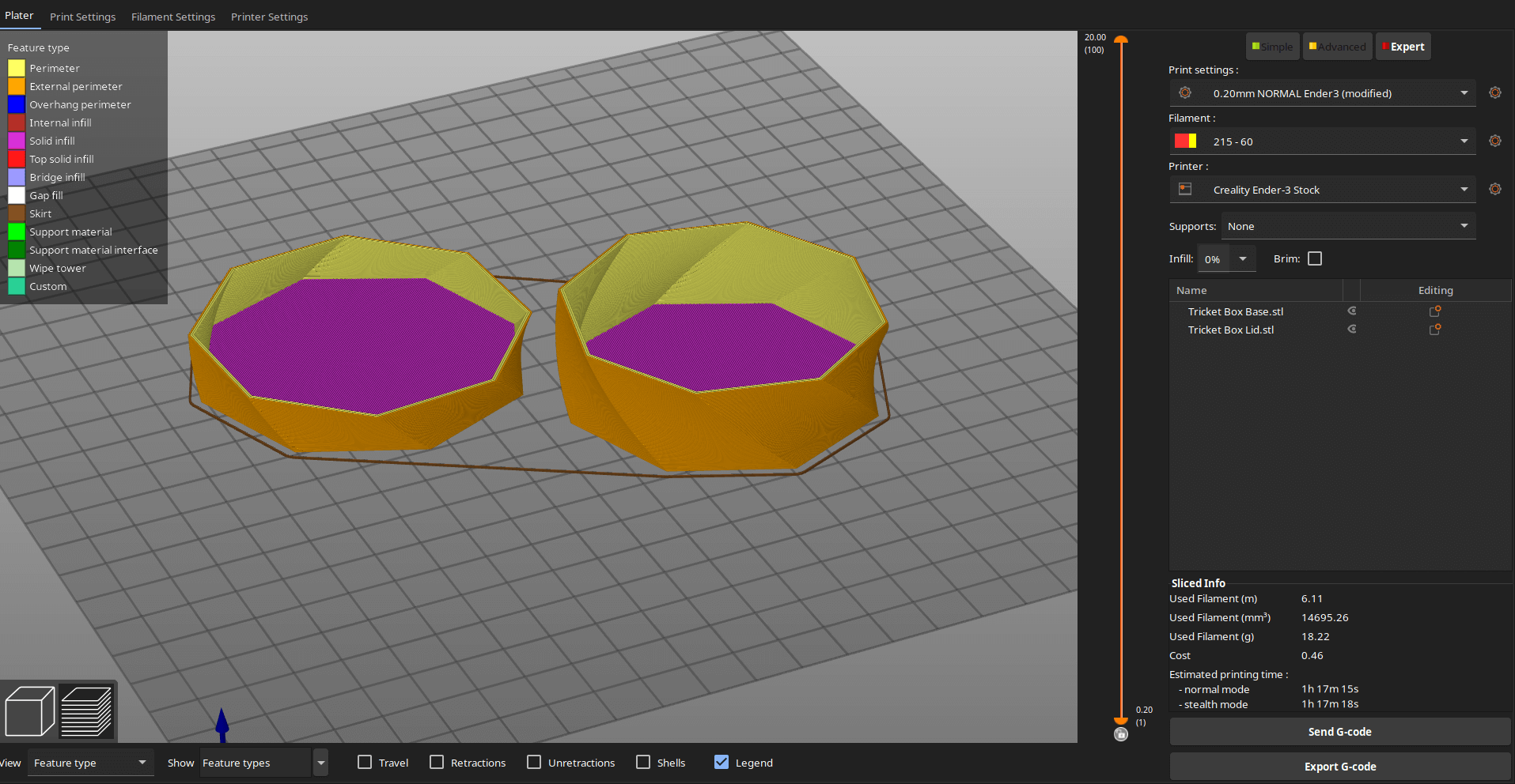 Octo Twist Trinket Box Sliced